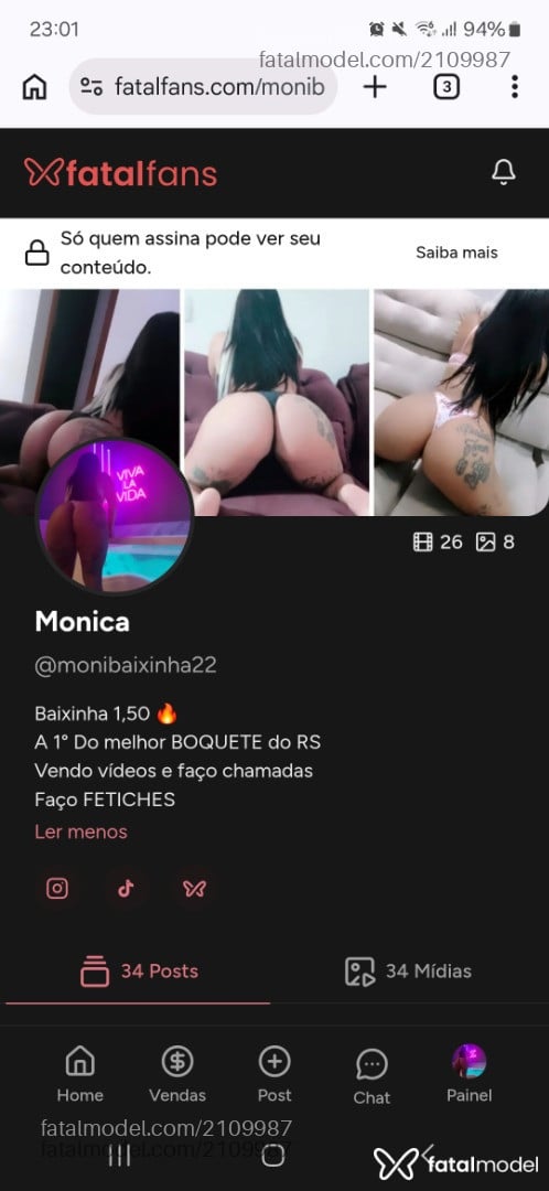 Acompanhante mulher morena (o) de olhos castanhos em Cachoeirinha - Monibaixinha