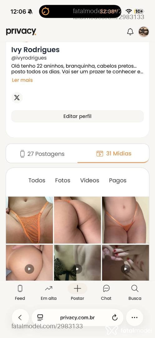 Acompanhante mulher morena (o) de olhos azuis em Ipatinga - Ivy Rodrigues