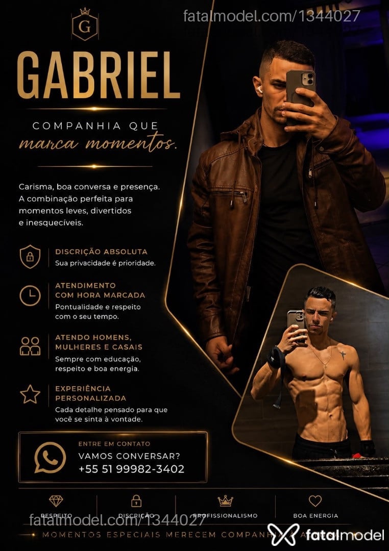 Acompanhante homem morena (o) de olhos castanhos em Novo Hamburgo - Gabriel