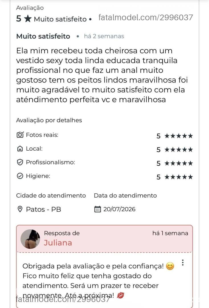 Acompanhante mulher morena (o) de olhos castanhos - Juliana
