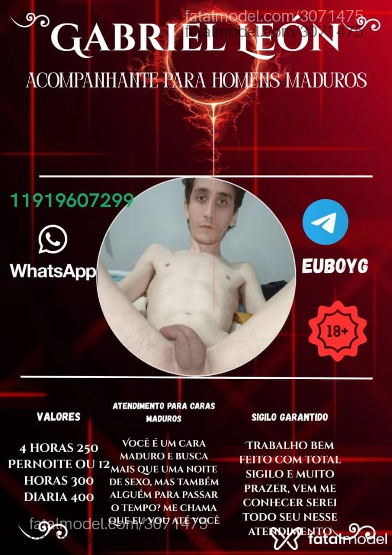 Acompanhante homem ruiva (o) de olhos verdes em São Bernardo do Campo - Gabriel León