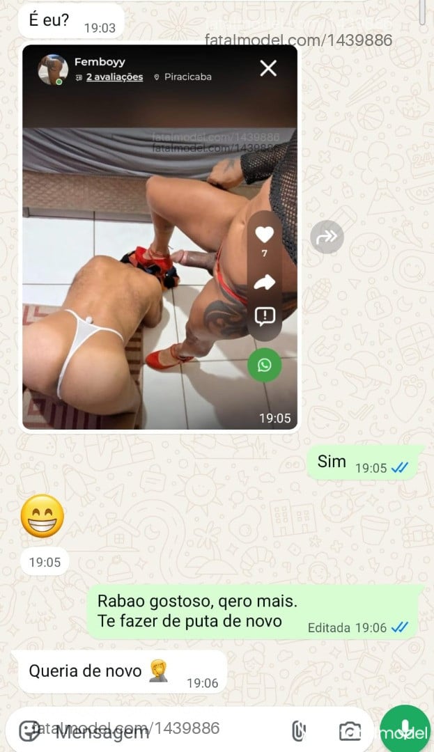 Acompanhante mulher trans morena (o) de olhos castanhos em Piracicaba - Femboyy