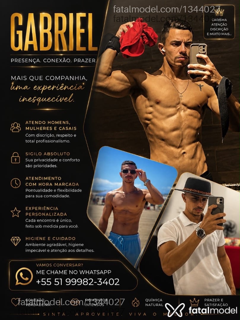 Acompanhante homem morena (o) de olhos castanhos em Novo Hamburgo - Gabriel