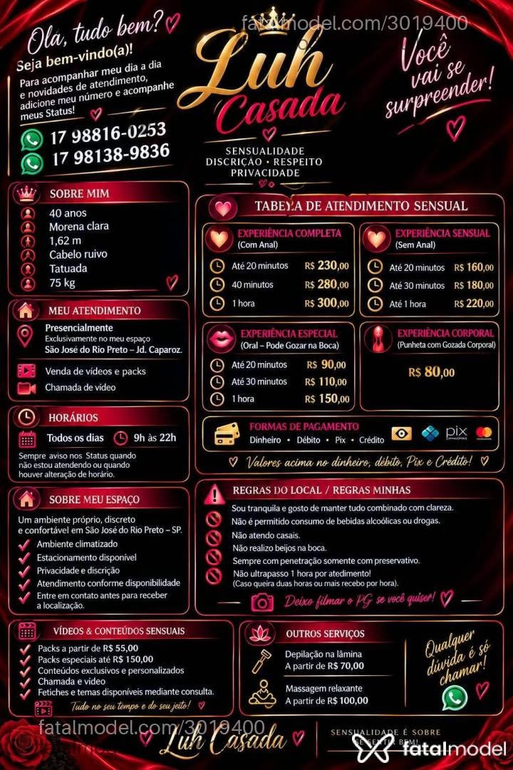Acompanhante mulher ruiva (o) de olhos castanhos - Luh Kasada