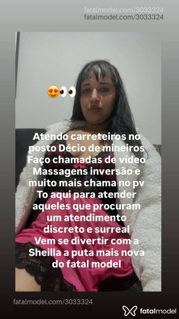 Acompanhante mulher morena (o) de olhos pretos em Mineiros - Sheilla