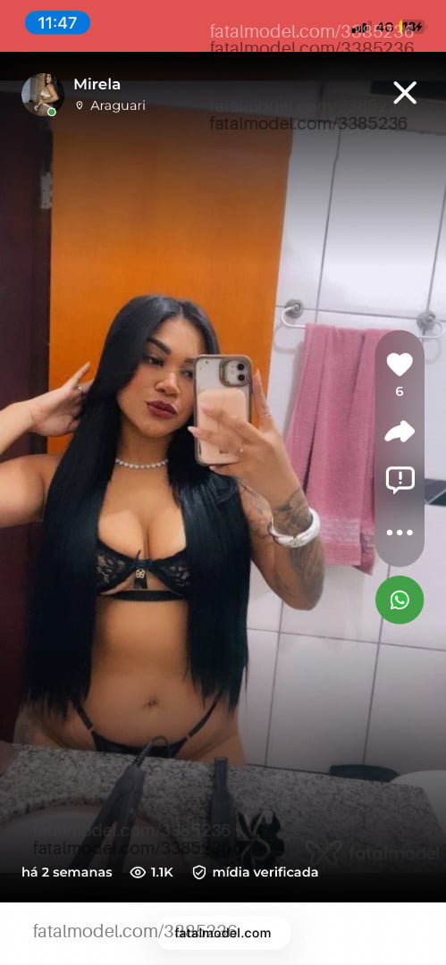 Acompanhante mulher morena (o) de olhos pretos em Araguari - Mirela