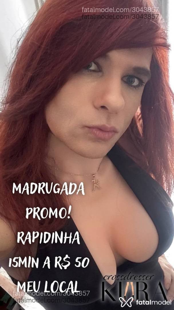 Acompanhante mulher trans ruiva (o) de olhos azuis em Porto Alegre - Kiara Crossdresser