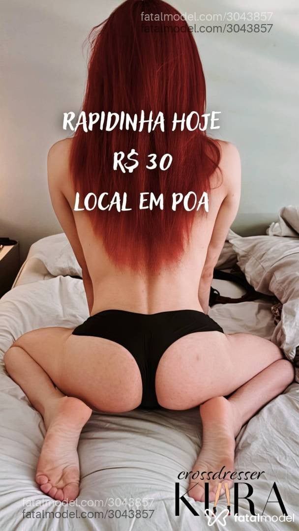 Acompanhante mulher trans ruiva (o) de olhos azuis em Porto Alegre - Kiara Crossdresser