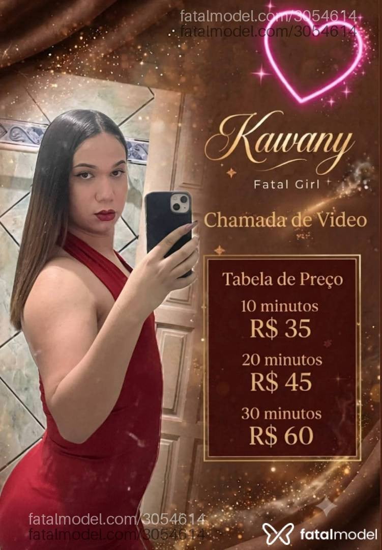 Acompanhante mulher trans com cabelo castanho de olhos castanhos - Kawany