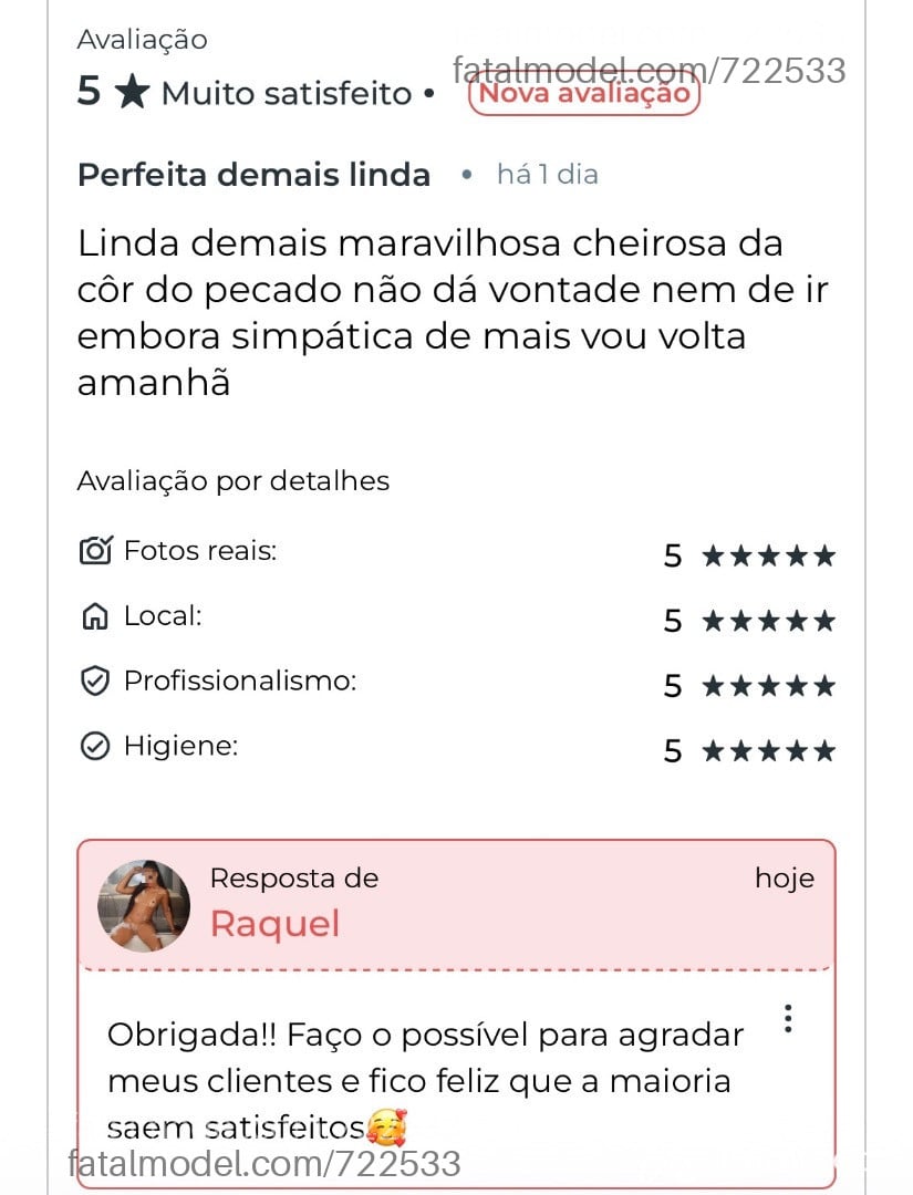 Acompanhante mulher morena (o) de olhos castanhos - Raquel