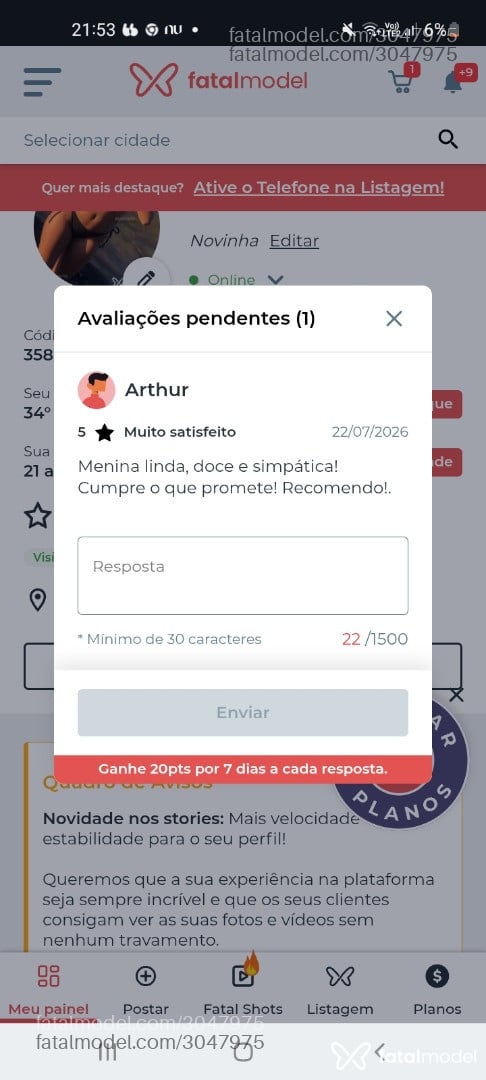 Acompanhante mulher morena (o) de olhos pretos - Amanda
