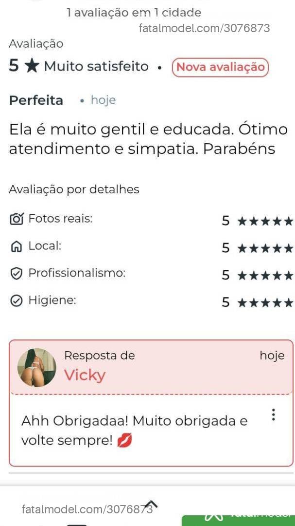 Acompanhante mulher morena (o) de olhos castanhos em Macaé - Vicky