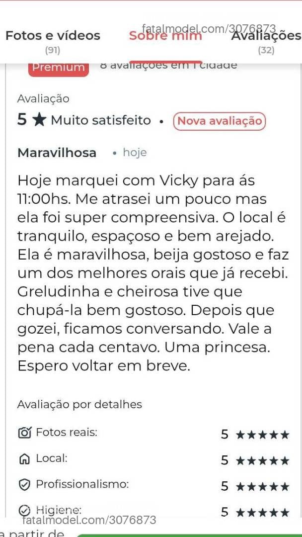 Acompanhante mulher morena (o) de olhos castanhos - Vicky