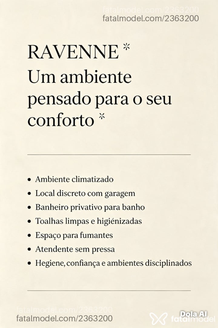 Acompanhante mulher morena (o) de olhos castanhos - Ravenne