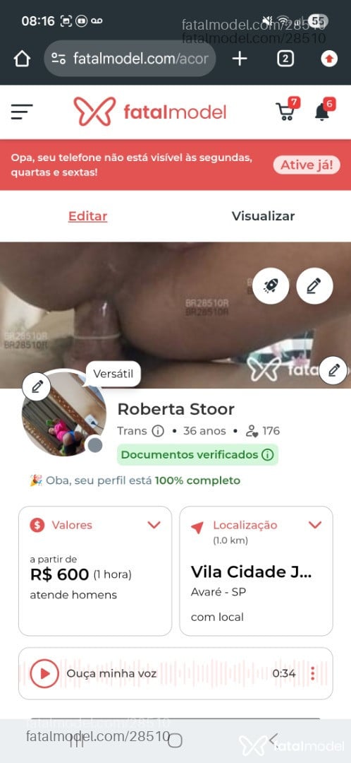 Acompanhante travesti morena (o) de olhos castanhos - Roberta Stoor Acompanhante travesti morena (o) de olhos castanhos - Roberta Stoor