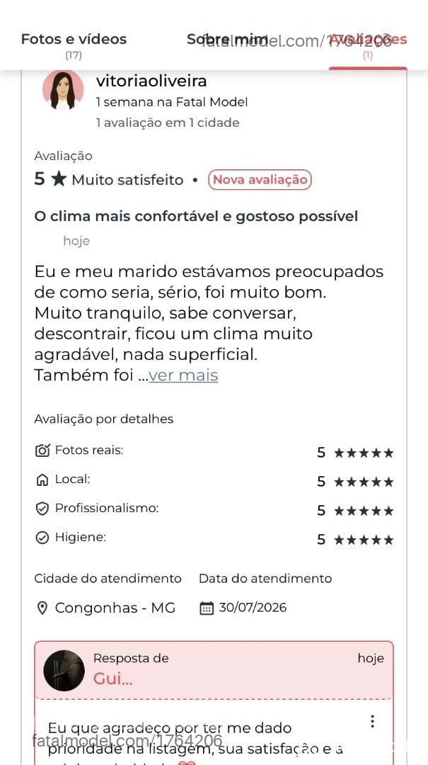 Acompanhante homem morena (o) de olhos castanhos - Guilherme