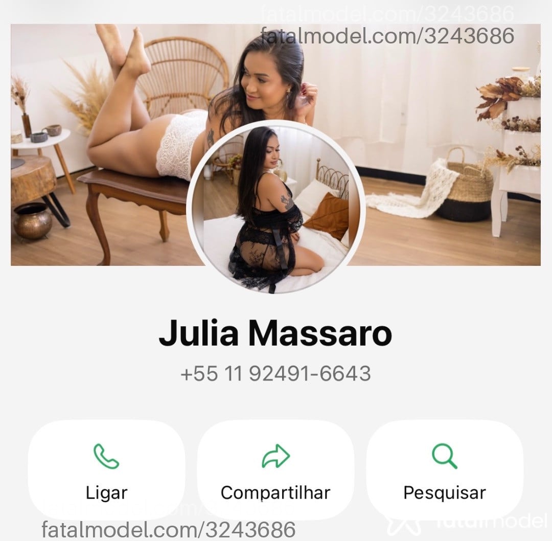 Acompanhante mulher morena (o) de olhos castanhos - Julia Massaro