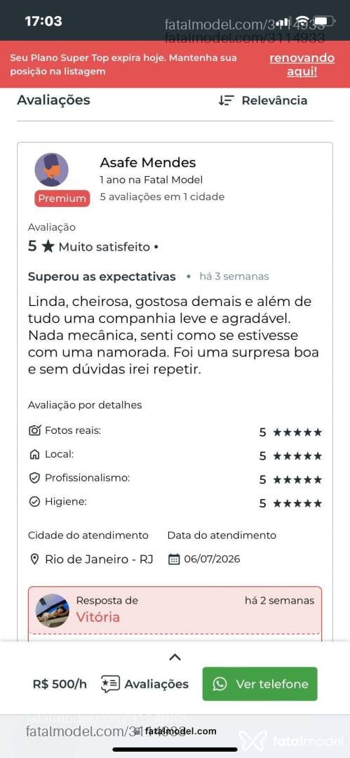 Acompanhante mulher morena (o) de olhos castanhos - Vitória