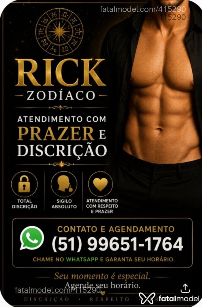 Acompanhante homem com cabelo castanho de olhos castanhos - Rick Zodíaco Acompanhante homem com cabelo castanho de olhos castanhos - Rick Zodíaco