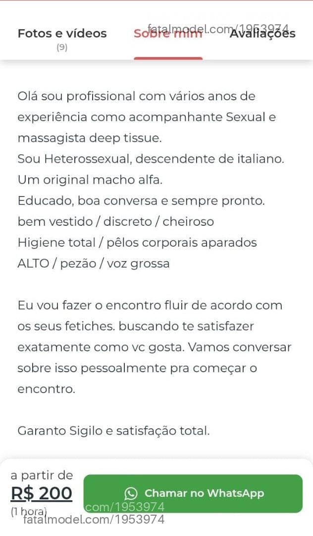 Acompanhante homem com cabelo castanho de olhos mel - Badboydot