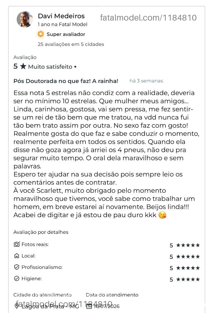 Acompanhante mulher morena (o) de olhos mel - Scarlett Stone