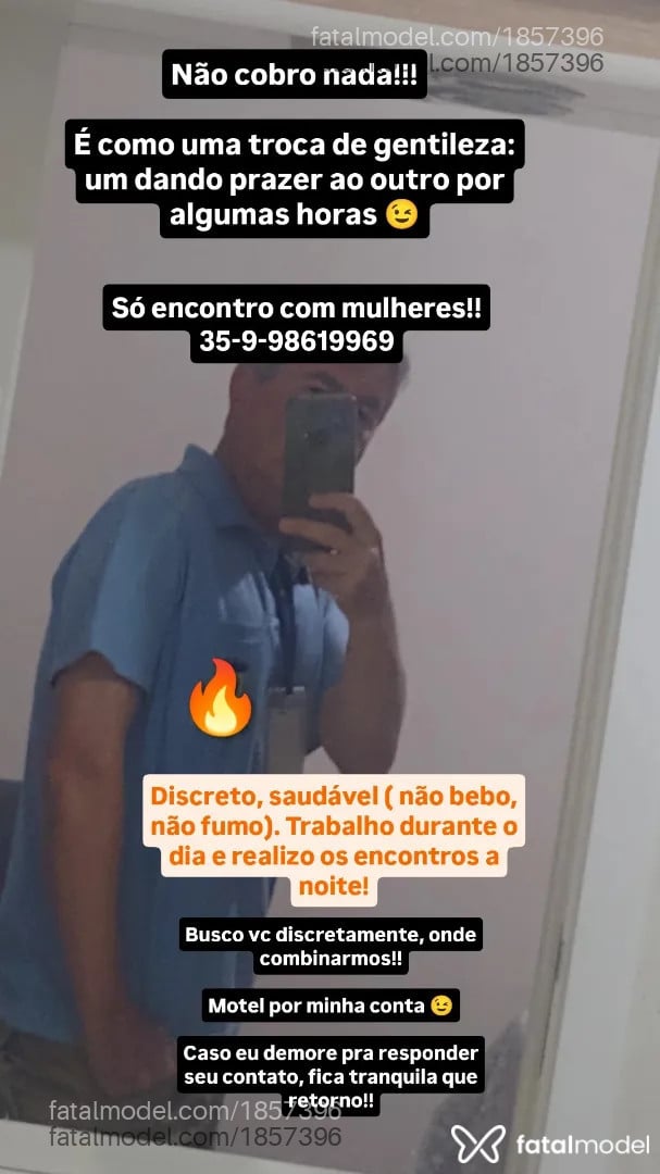 Acompanhante homem com cabelo grisalho de olhos castanhos - Marcos