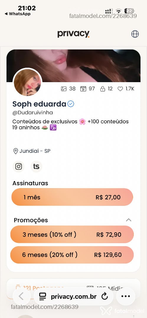 Acompanhante mulher trans ruiva (o) de olhos azuis - Eduarda