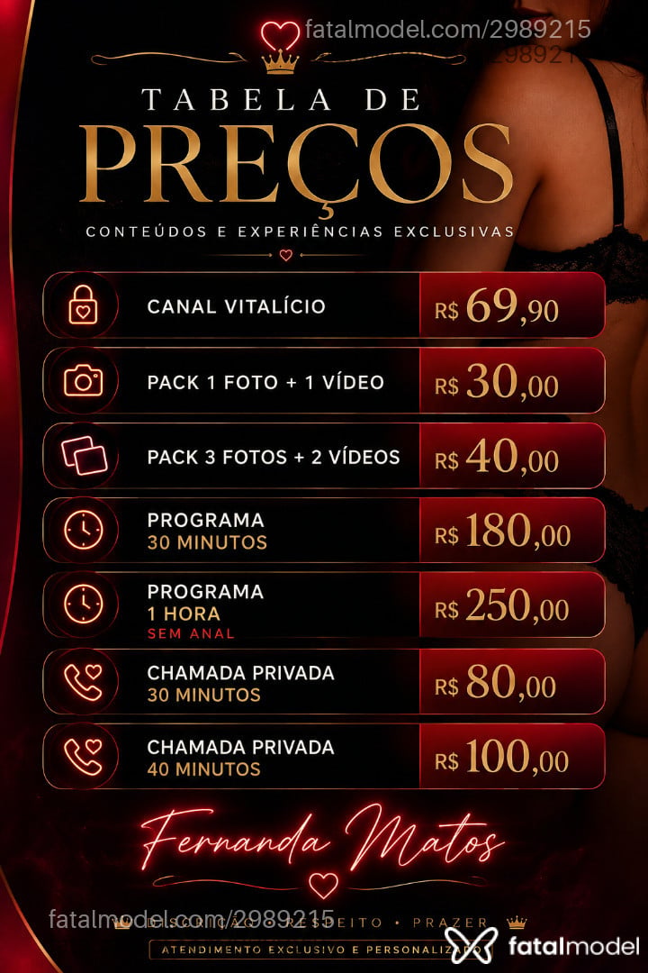 Acompanhante mulher com cabelo castanho de olhos castanhos - Fernanda Mattos