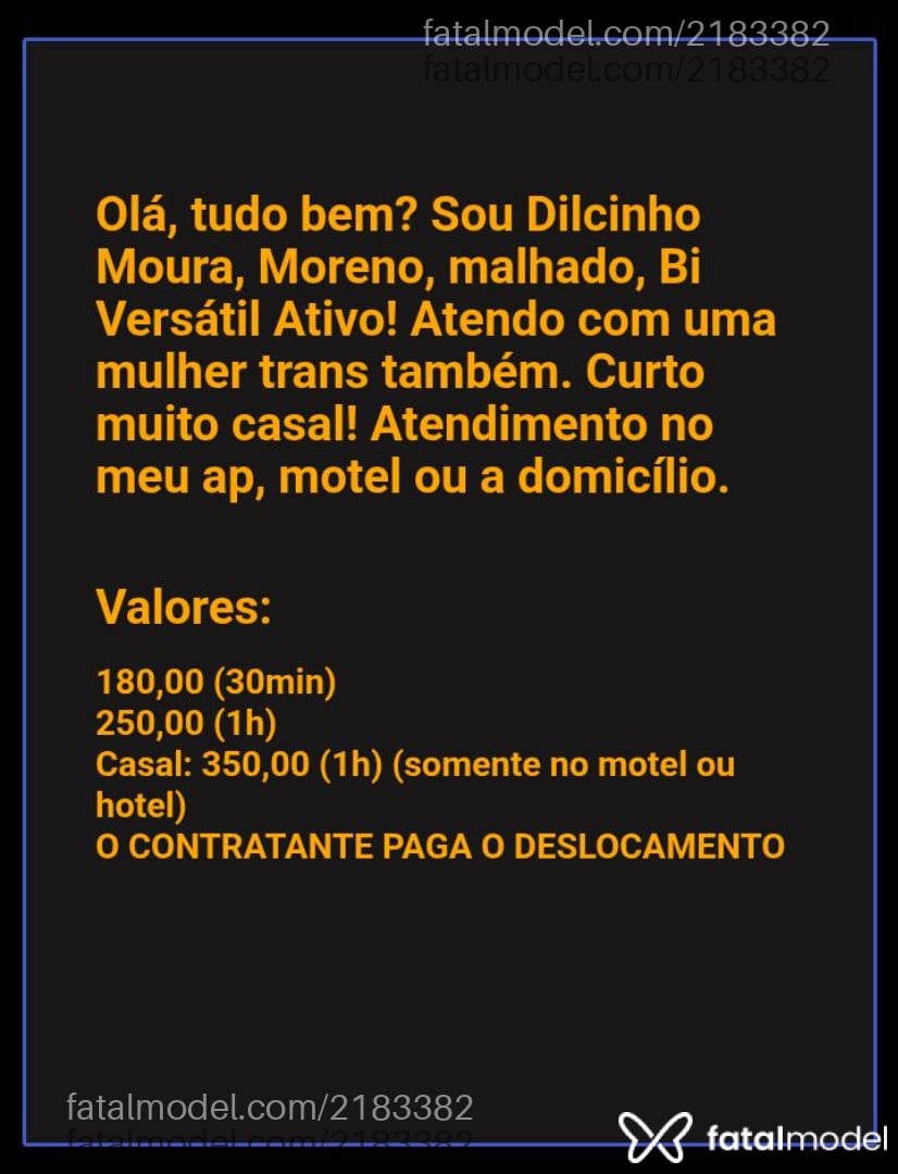 Acompanhante homem morena (o) de olhos castanhos - Dilcinho Moura