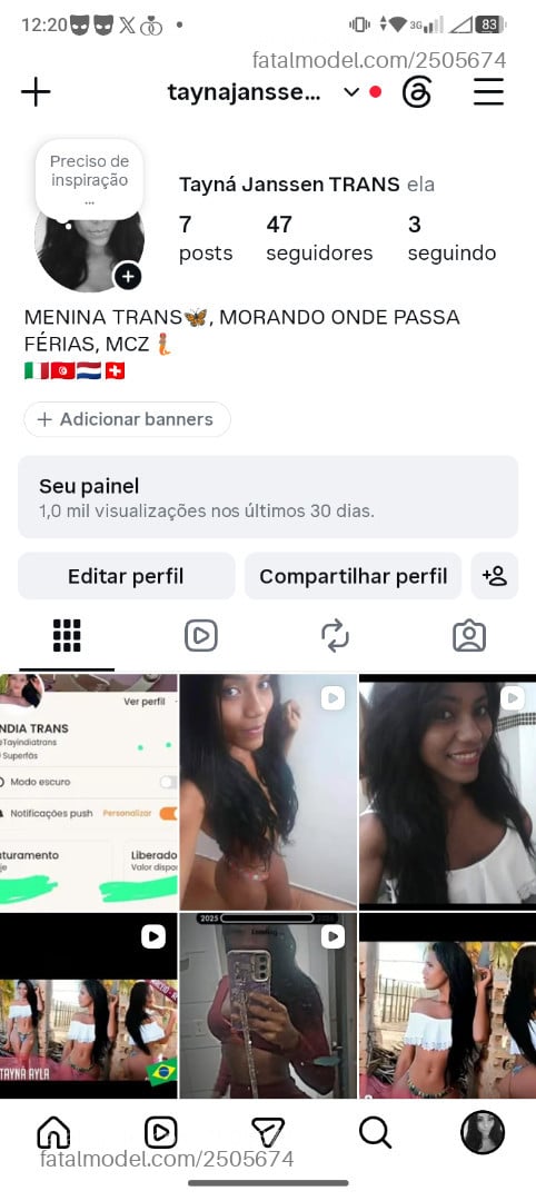 Acompanhante mulher trans morena (o) de olhos castanhos - Tayná Ayla