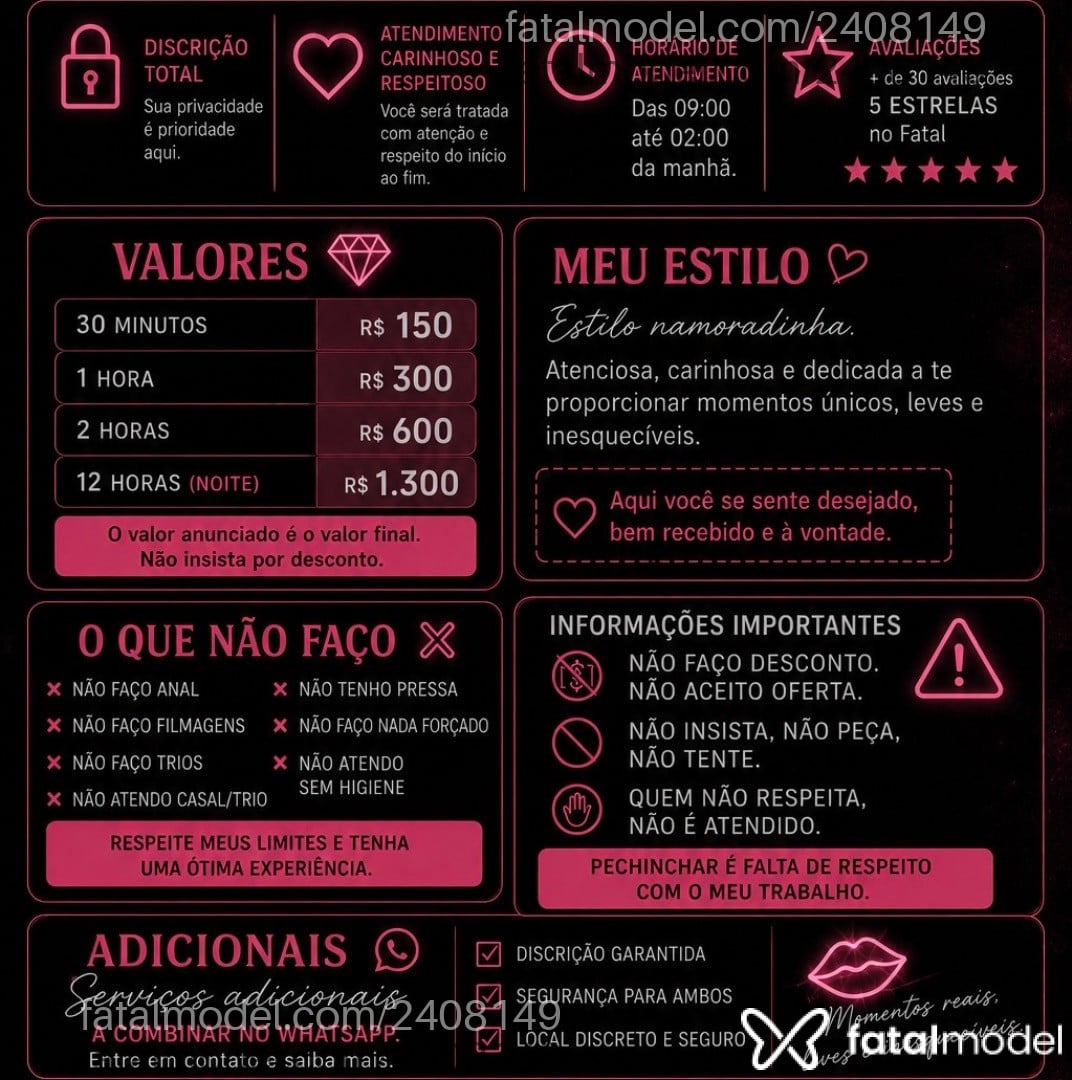 Acompanhante mulher morena (o) de olhos castanhos - Ana Julia