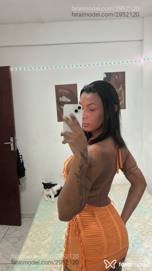 Acompanhante mulher trans morena (o) de olhos pretos - Joyzinha