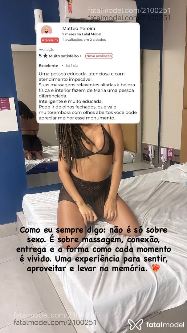 Acompanhante mulher morena (o) de olhos castanhos - Maria