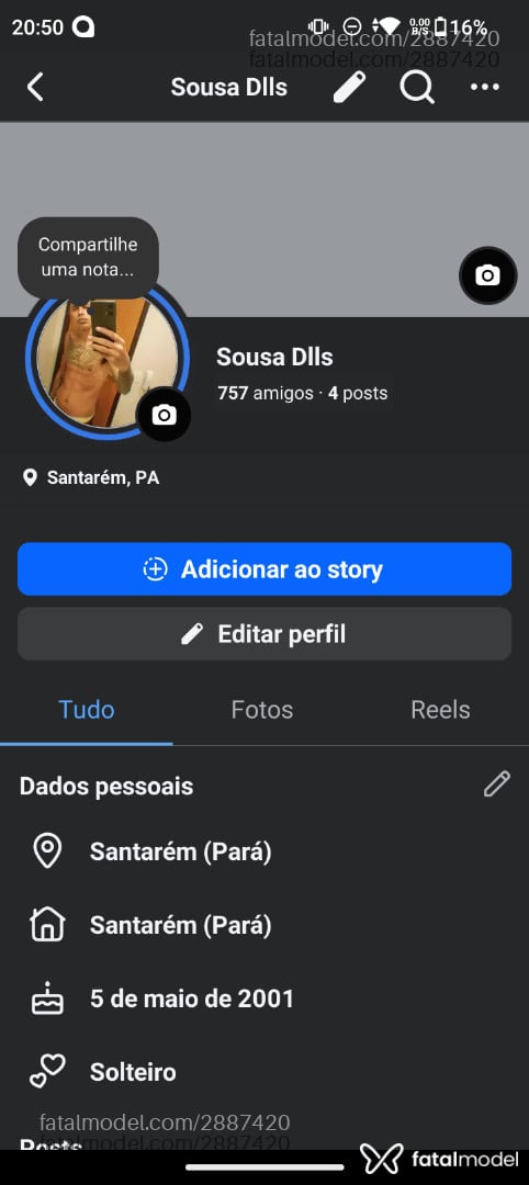 Acompanhante homem morena (o) de olhos castanhos - Sousa Dlls
