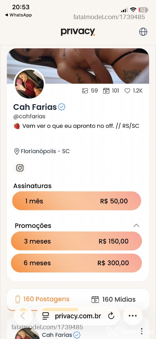 Acompanhante mulher loira (o) de olhos castanhos - Cah Farias