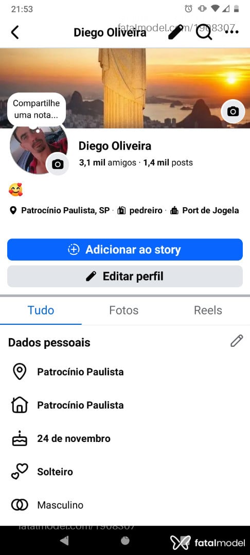Acompanhante homem com cabelo castanho de olhos castanhos - Bruno Silva