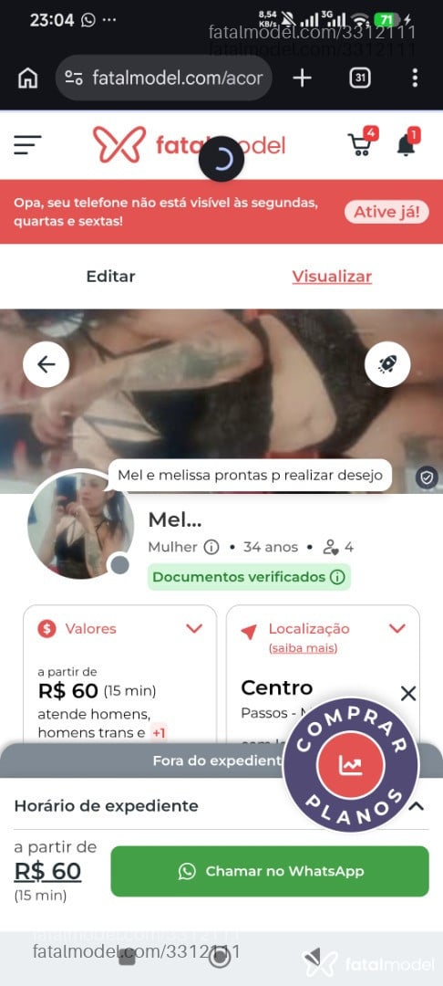 Acompanhante mulher morena (o) de olhos pretos - Melissa Mel