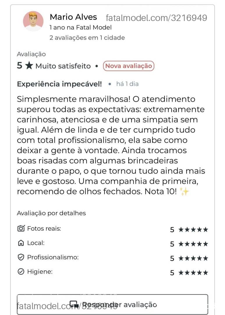 Acompanhante mulher morena (o) de olhos castanhos - Valentina Melo