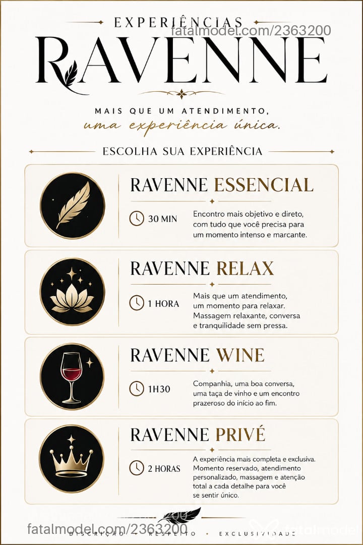 Acompanhante mulher morena (o) de olhos castanhos - Ravenne Noir
