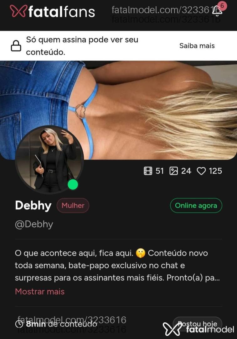 Acompanhante mulher loira (o) de olhos azuis - Debhy