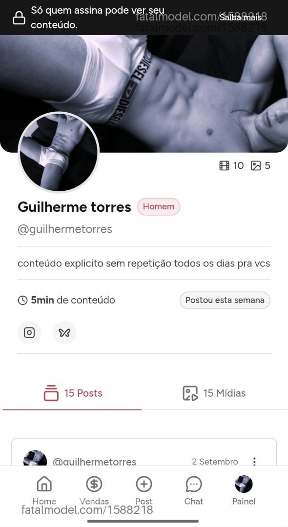 Acompanhante homem morena (o) de olhos pretos - Guilherme