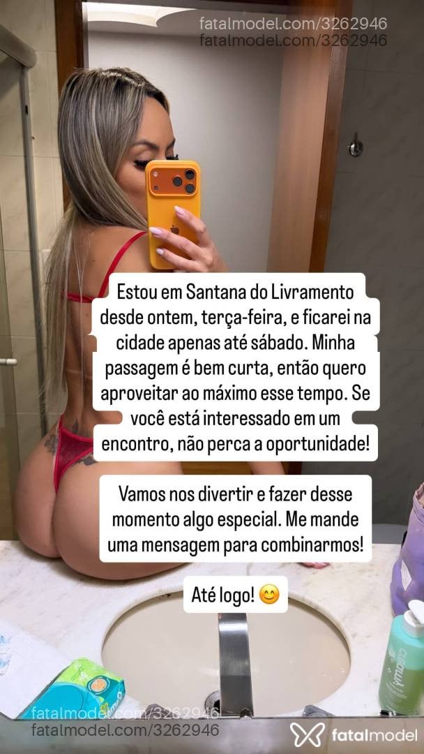 Acompanhante mulher loira (o) de olhos castanhos em Santana do Livramento - Lavínia