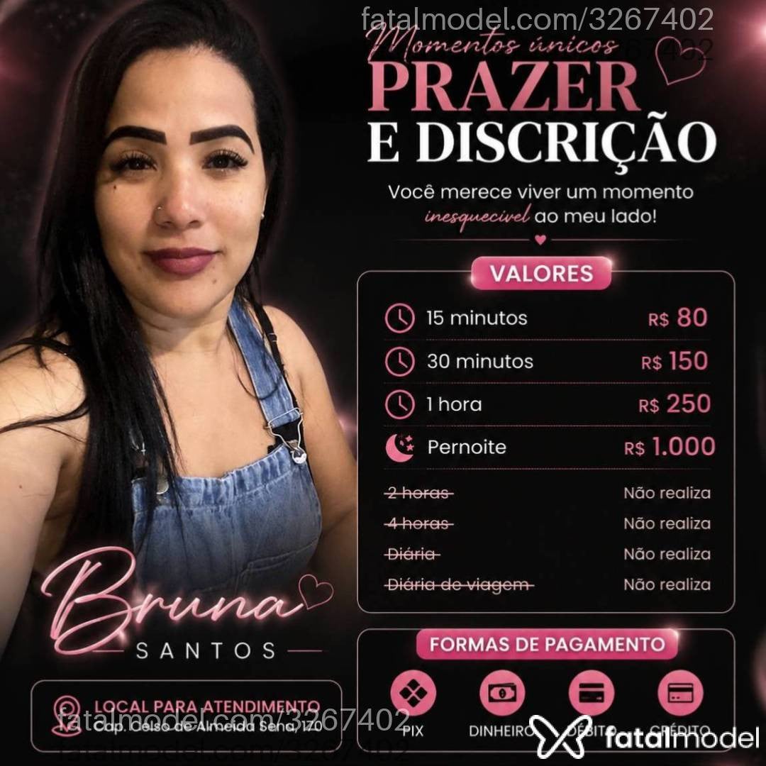 Acompanhante mulher morena (o) de olhos pretos - Bruna Santos