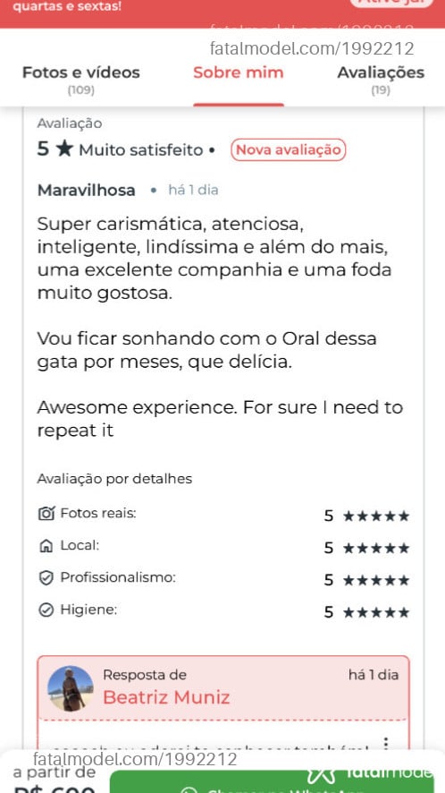 Acompanhante mulher loira (o) de olhos castanhos - Beatriz Muniz