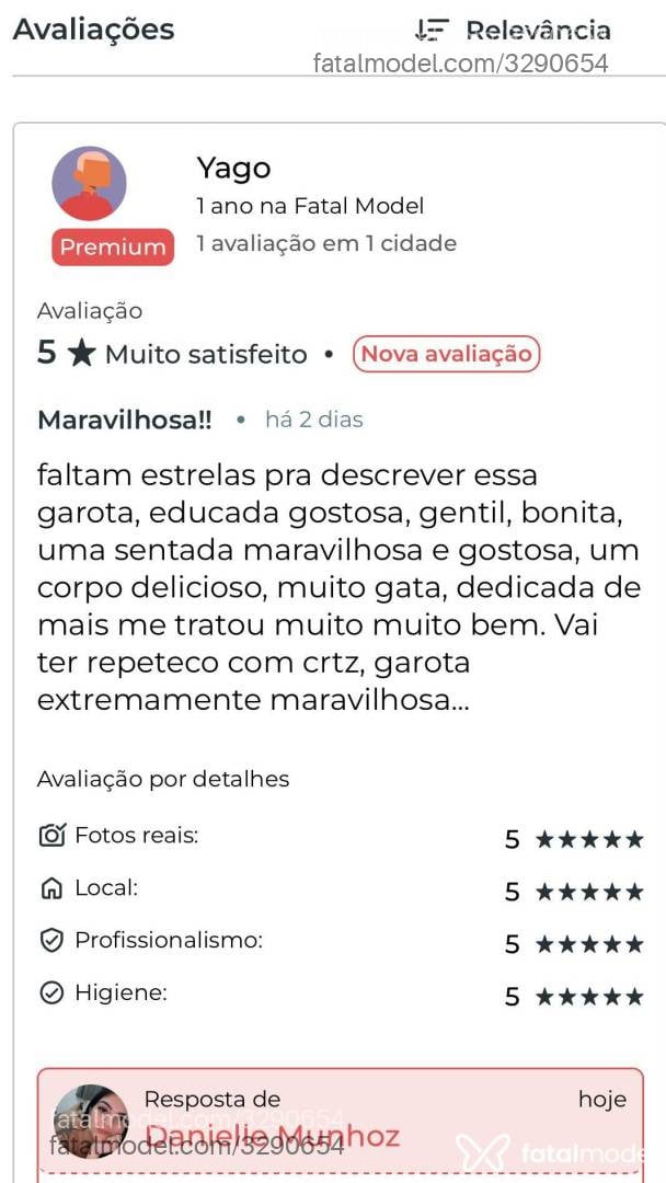Acompanhante mulher morena (o) de olhos castanhos - Danielle Munhoz