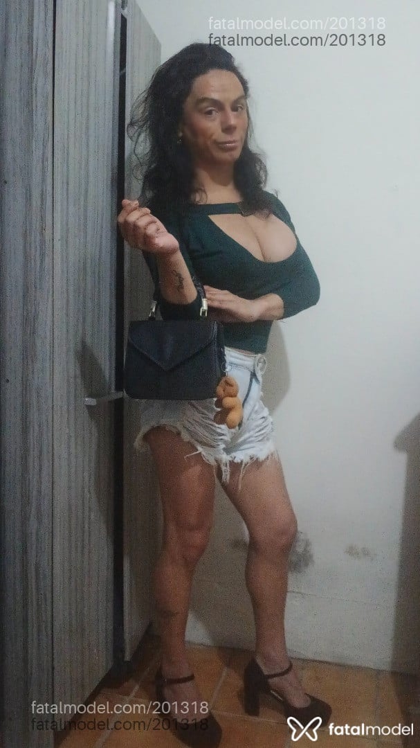 Acompanhante travesti com cabelo castanho de olhos pretos - Gabriela