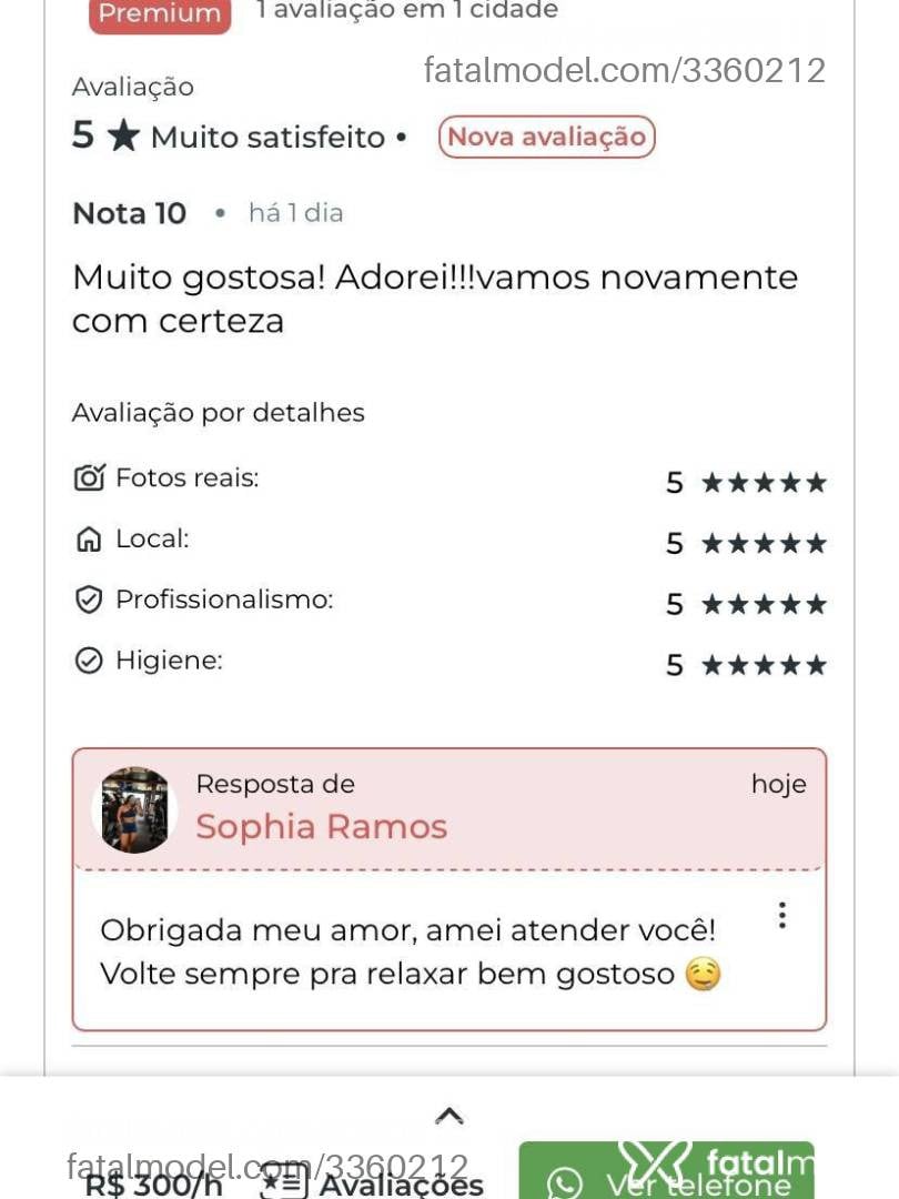 Acompanhante mulher morena (o) de olhos pretos - Sophia Ramos