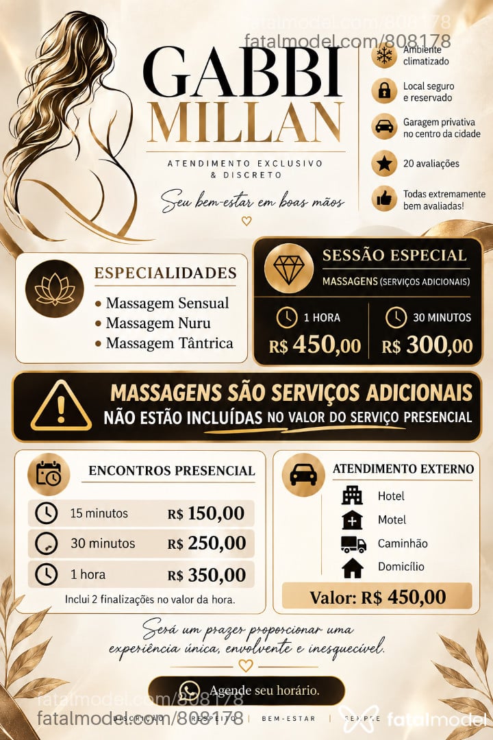 Acompanhante mulher morena (o) de olhos castanhos - Gabbi Millan