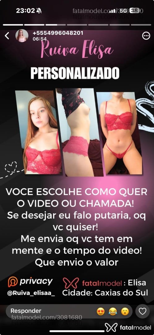 Acompanhante mulher ruiva (o) de olhos verdes - Elisa