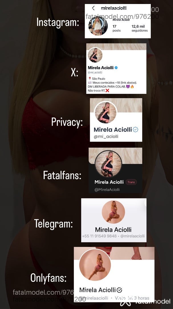 Acompanhante mulher trans com cabelo castanho de olhos castanhos - Mirela Aciolli